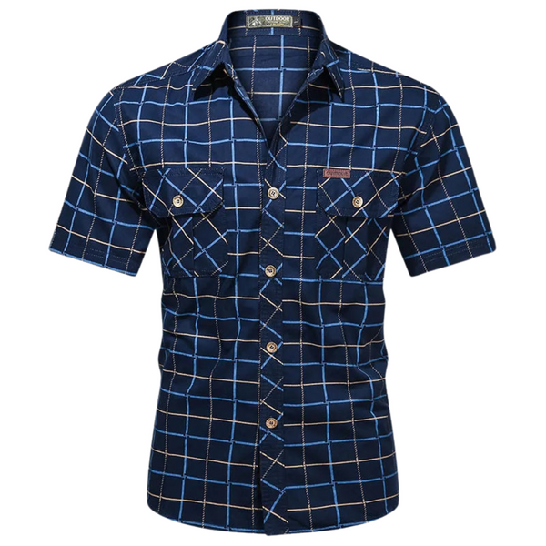 Varel | Elegant Short-Sleeve Checkered Shirt